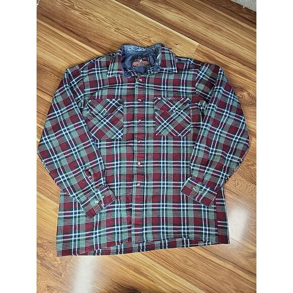 Vintage BackPacker Sportswear Plaid Long Sleeve Flannel Shirt Mens Size Medium - Picture 1 of 9